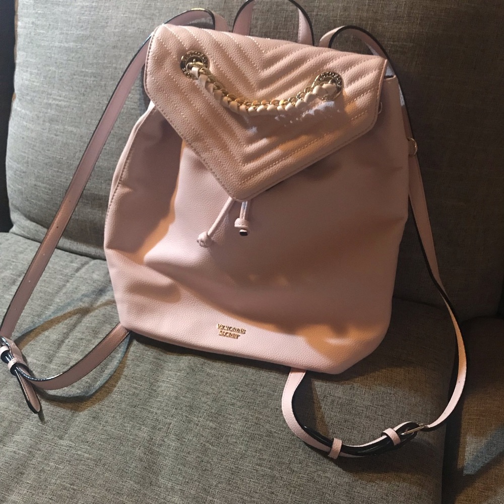 Pale pink Victoria’s Secret backpack